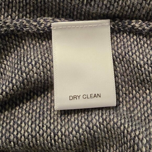 Daniel Cremieux Signature Collection Navy Merino Wool Quarter Zip Sweater Sz L - Picture 7 of 7